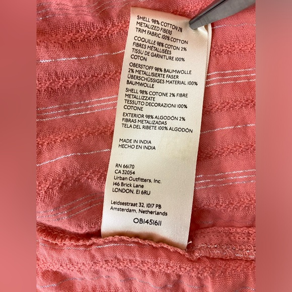 Anthropologie Pilcro The Tavi Button-down Blouse Pink Size Large - Picture 10 of 11